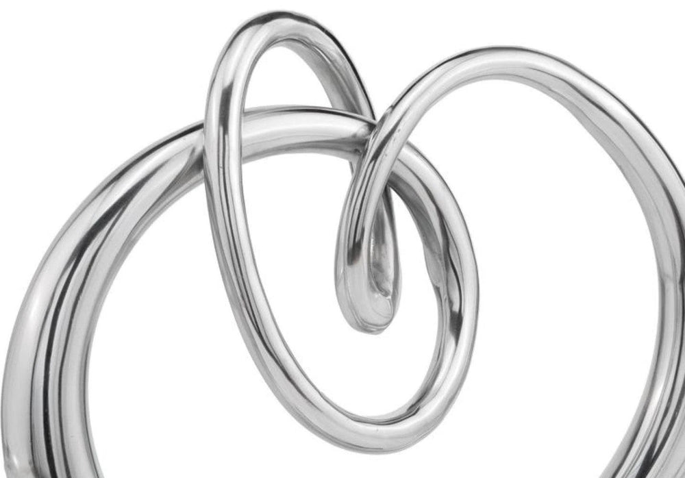 17" Silver Buffed Aluminum Tabletop Sculpture - Homeroots