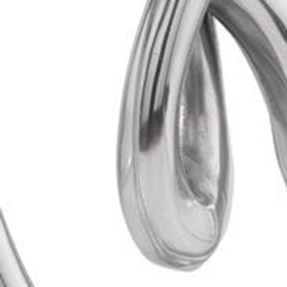 17" Silver Buffed Aluminum Tabletop Sculpture - Homeroots - Flyclothing LLC