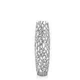 32" Aluminum Silver Twigs Cylinder Floor Vase - Homeroots