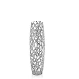 32" Aluminum Silver Twigs Cylinder Floor Vase - Homeroots