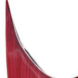 18" Red Aluminum Contemporary Pointed Table Vase - Homeroots