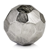 4" Silver Rough Hewn Faceted Sphere - Homeroots