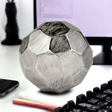 4" Silver Rough Hewn Faceted Sphere - Homeroots - Flyclothing LLC