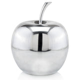 13" Silver Buffed Aluminum Decorative Apple Tabletop Sculpture - Homeroots