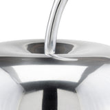 13" Silver Buffed Aluminum Decorative Apple Tabletop Sculpture - Homeroots - Flyclothing LLC