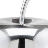 13" Silver Buffed Aluminum Decorative Apple Tabletop Sculpture - Homeroots