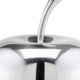 13" Silver Buffed Aluminum Decorative Apple Tabletop Sculpture - Homeroots - Flyclothing LLC