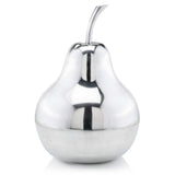 17" Silver Buffed Aluminum Decorative Pear Tabletop Sculpture - Homeroots - Flyclothing LLC