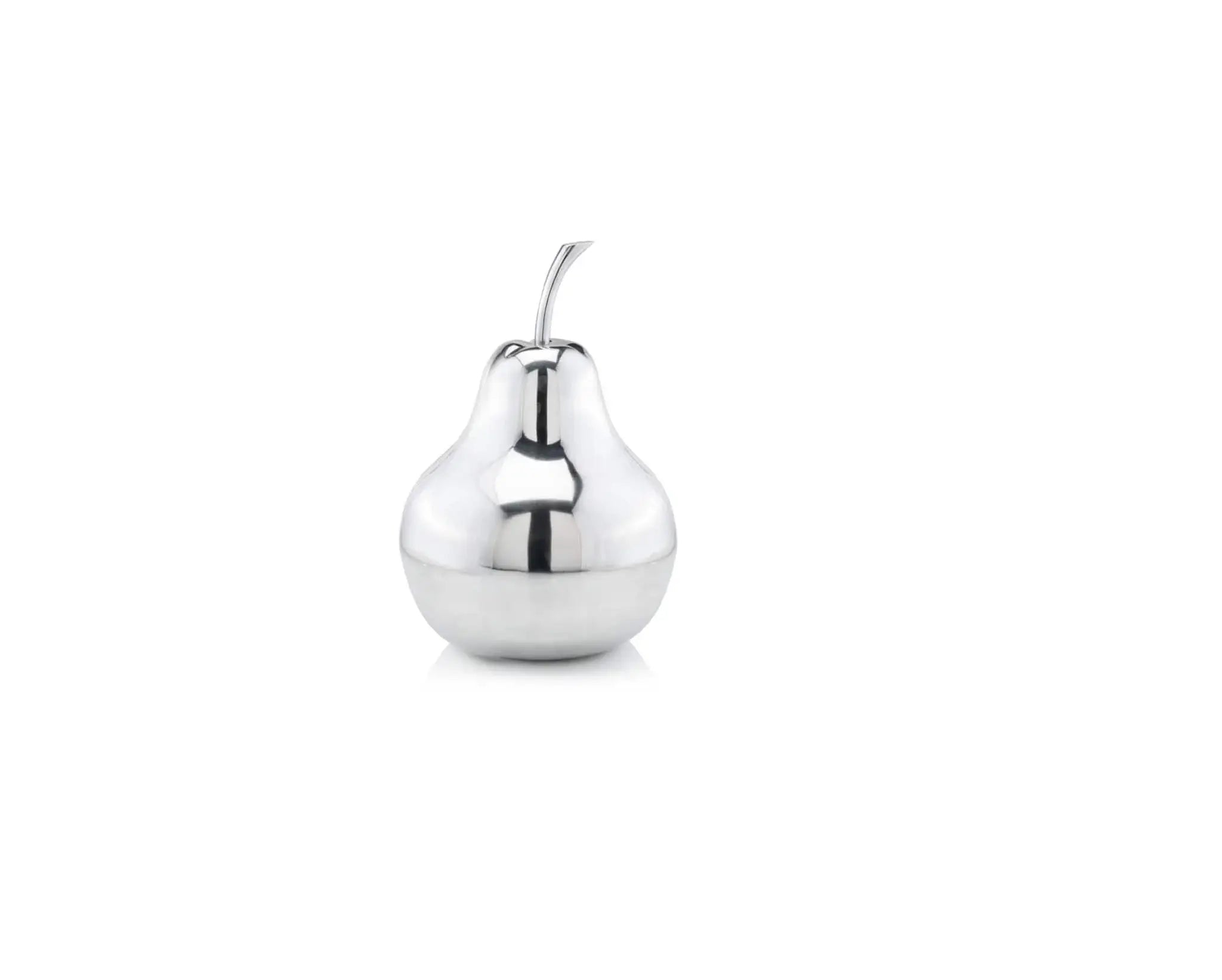 17" Silver Buffed Aluminum Decorative Pear Tabletop Sculpture - Homeroots - Flyclothing LLC