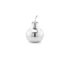 17" Silver Buffed Aluminum Decorative Pear Tabletop Sculpture - Homeroots