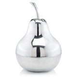 17" Silver Buffed Aluminum Decorative Pear Tabletop Sculpture - Homeroots - Flyclothing LLC