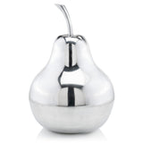 17" Silver Buffed Aluminum Decorative Pear Tabletop Sculpture - Homeroots - Flyclothing LLC