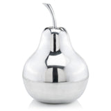 17" Silver Buffed Aluminum Decorative Pear Tabletop Sculpture - Homeroots