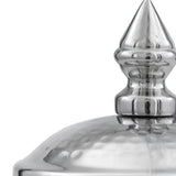 11" Silver Tweed Aluminum Decorative Canister - Homeroots