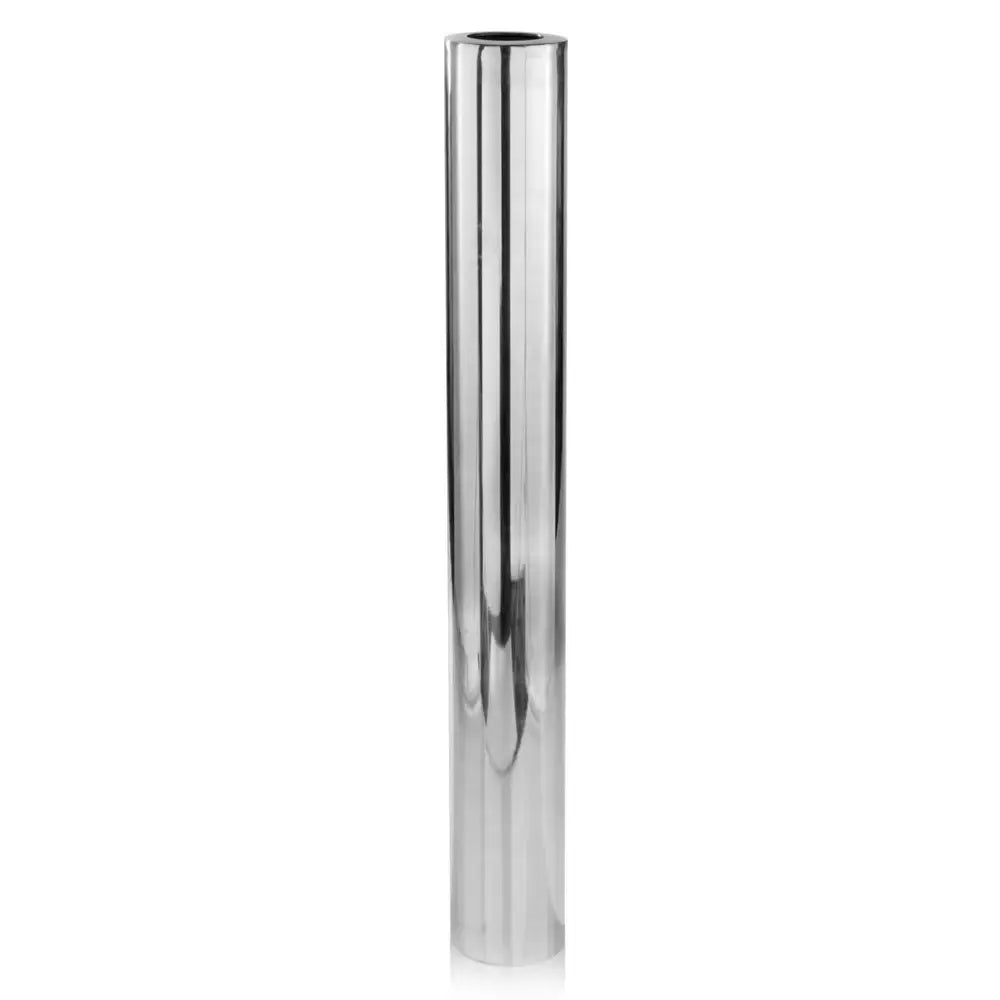 56" Silver Aluminum Cylinder Table Vase - Homeroots - Flyclothing LLC