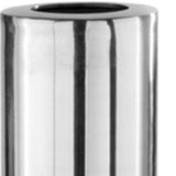 56" Silver Aluminum Cylinder Table Vase - Homeroots
