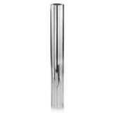 48" Silver Aluminum Cylinder Table Vase - Homeroots