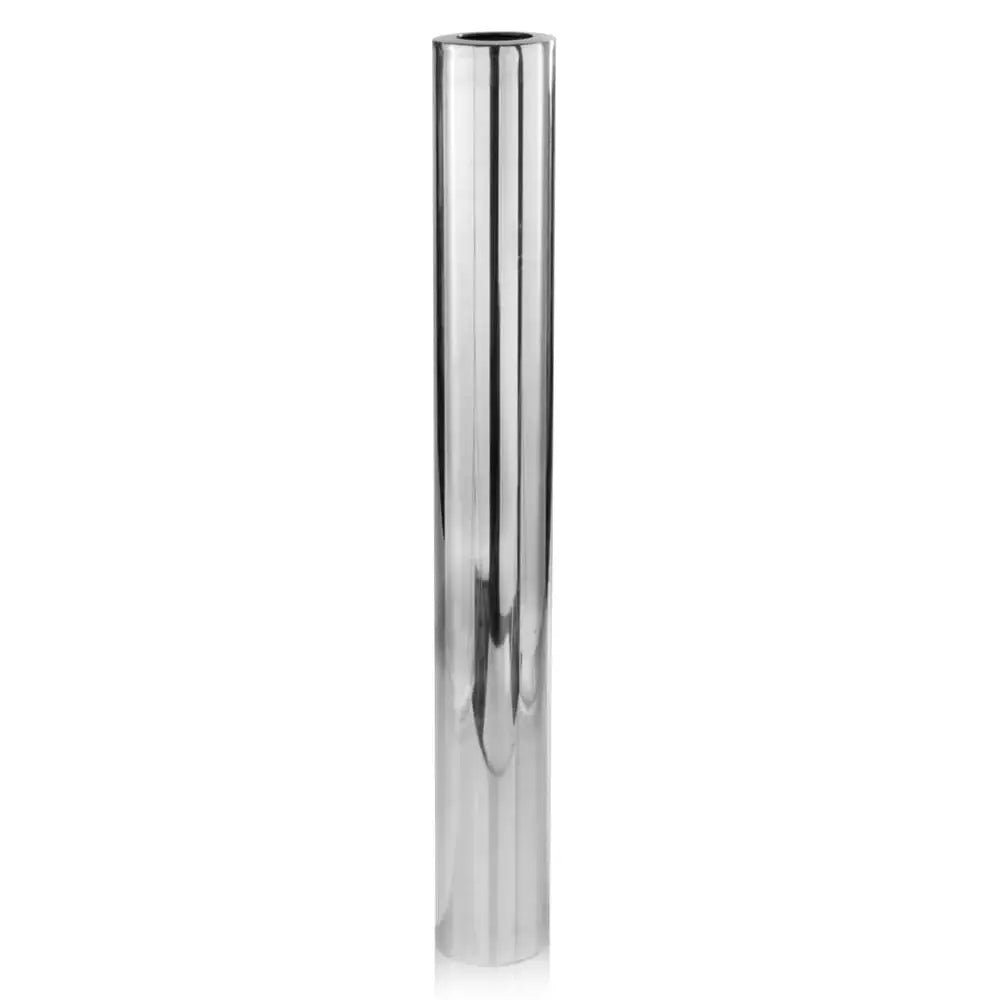 48" Silver Aluminum Cylinder Table Vase - Homeroots - Flyclothing LLC
