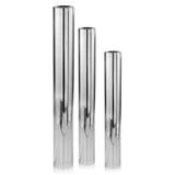 40" Silver Aluminum Cylinder Table Vase - Homeroots