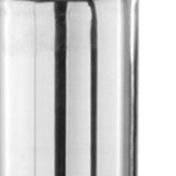 40" Silver Aluminum Cylinder Table Vase - Homeroots