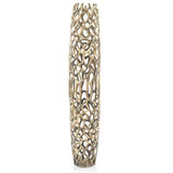 47" Aluminum Gold Twigs Cylinder Floor Vase - Homeroots