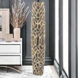 47" Aluminum Gold Twigs Cylinder Floor Vase - Homeroots