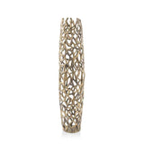 40" Aluminum Gold Twigs Cylinder Floor Vase - Homeroots
