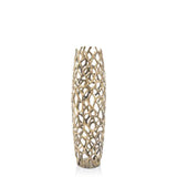 32" Aluminum Gold Twigs Cylinder Floor Vase - Homeroots - Flyclothing LLC