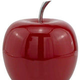 11" Red Aluminum Decorative Apple Tabletop Sculpture - Homeroots