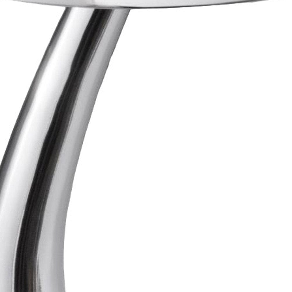 21" Silver Aluminum Round End Table - Homeroots - Flyclothing LLC
