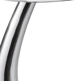 21" Silver Aluminum Round End Table - Homeroots