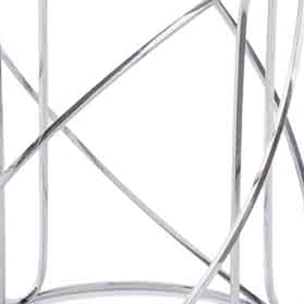 21" White Marble Round End Tables - Homeroots