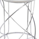 21" White Marble Round End Tables - Homeroots - Flyclothing LLC