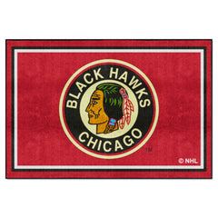 NHLRETRO Chicago Blackhawks 5ft. x 8 ft. Plush Area Rug - Chicago Blackhawks