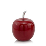 6" Red Aluminum Decorative Apple Tabletop Sculpture - Homeroots