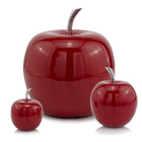 6" Red Aluminum Decorative Apple Tabletop Sculpture - Homeroots