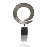 16" Black and Silver Marble and Aluminum Tabletop Sculpture - Homeroots - Flyclothing LLC