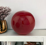 3" Red Aluminum Decorative Orb Tabletop Sculpture - Homeroots - Flyclothing LLC