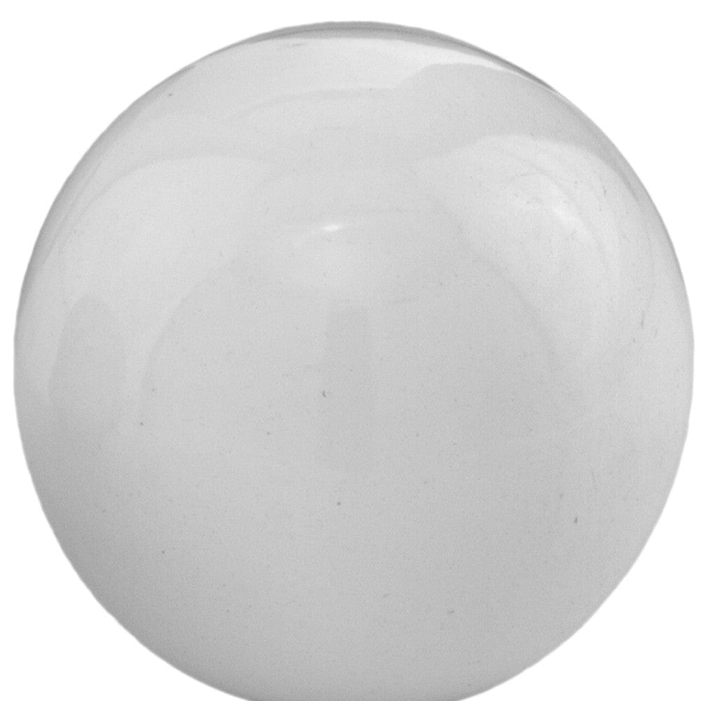 3" White Aluminum Decorative Orb Tabletop Sculpture - Homeroots - Flyclothing LLC