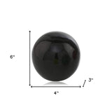 3" Black Enameled Aluminum Decorative Sphere - Homeroots - Flyclothing LLC