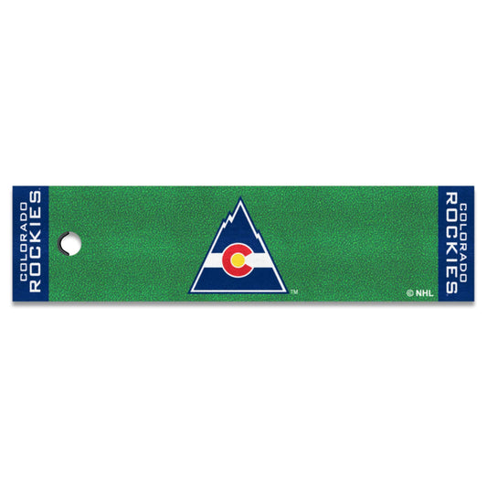 NHLRETRO Colorado Rockies Putting Green Mat - 1.5ft. x 6ft. - Colorado Rockies