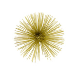 8" Gold Metal Sea Urchin Spiky Sphere - Homeroots