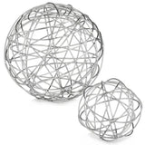 7" X 7" X 7" Silver Large Wire Sphere - Homeroots - Flyclothing LLC
