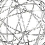 7" X 7" X 7" Silver Large Wire Sphere - Homeroots