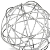 7" X 7" X 7" Silver Large Wire Sphere - Homeroots