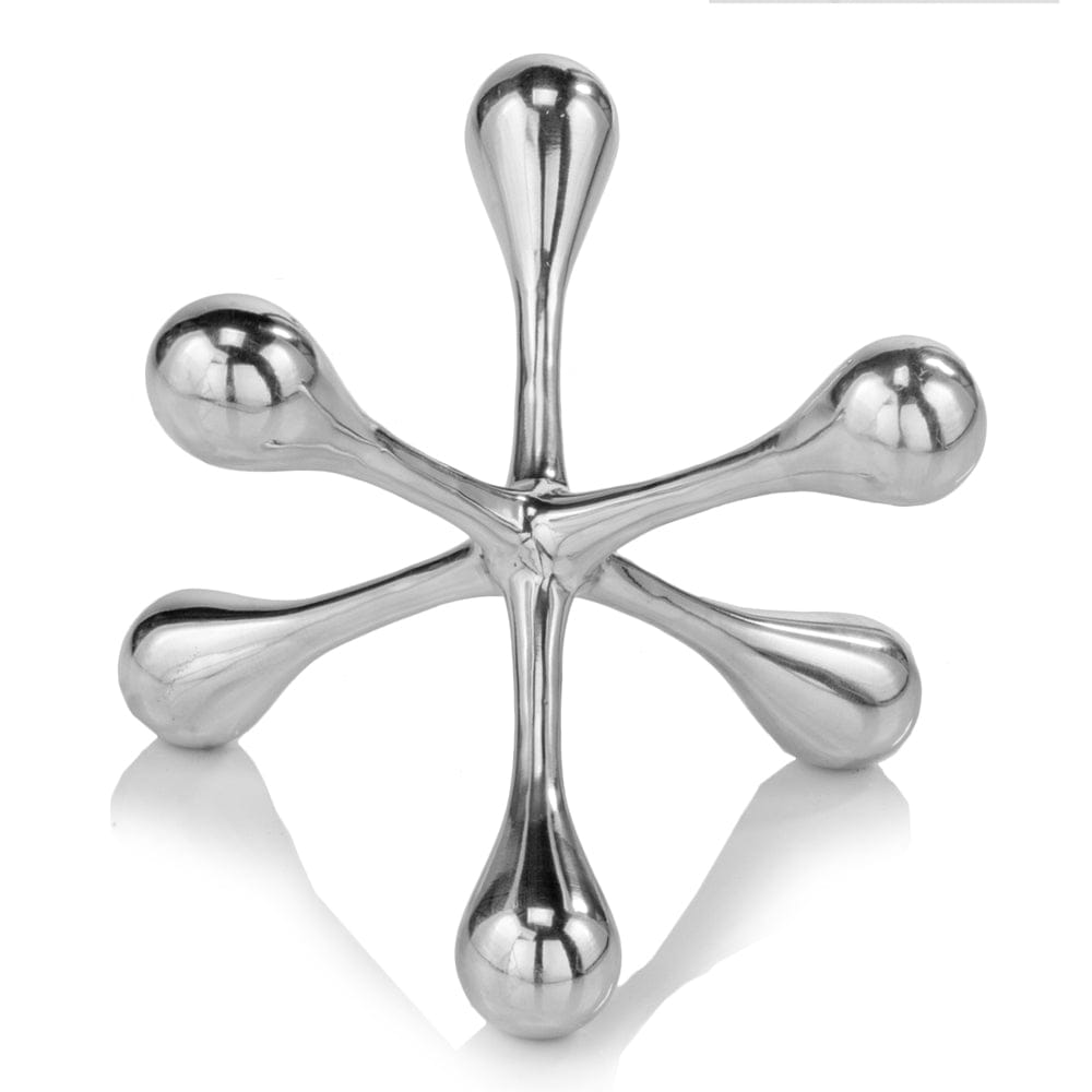 7" Silver Buffed Aluminum Decorative Jack - Homeroots - Flyclothing LLC