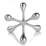 7" Silver Buffed Aluminum Decorative Jack - Homeroots