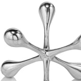 7" Silver Buffed Aluminum Decorative Jack - Homeroots