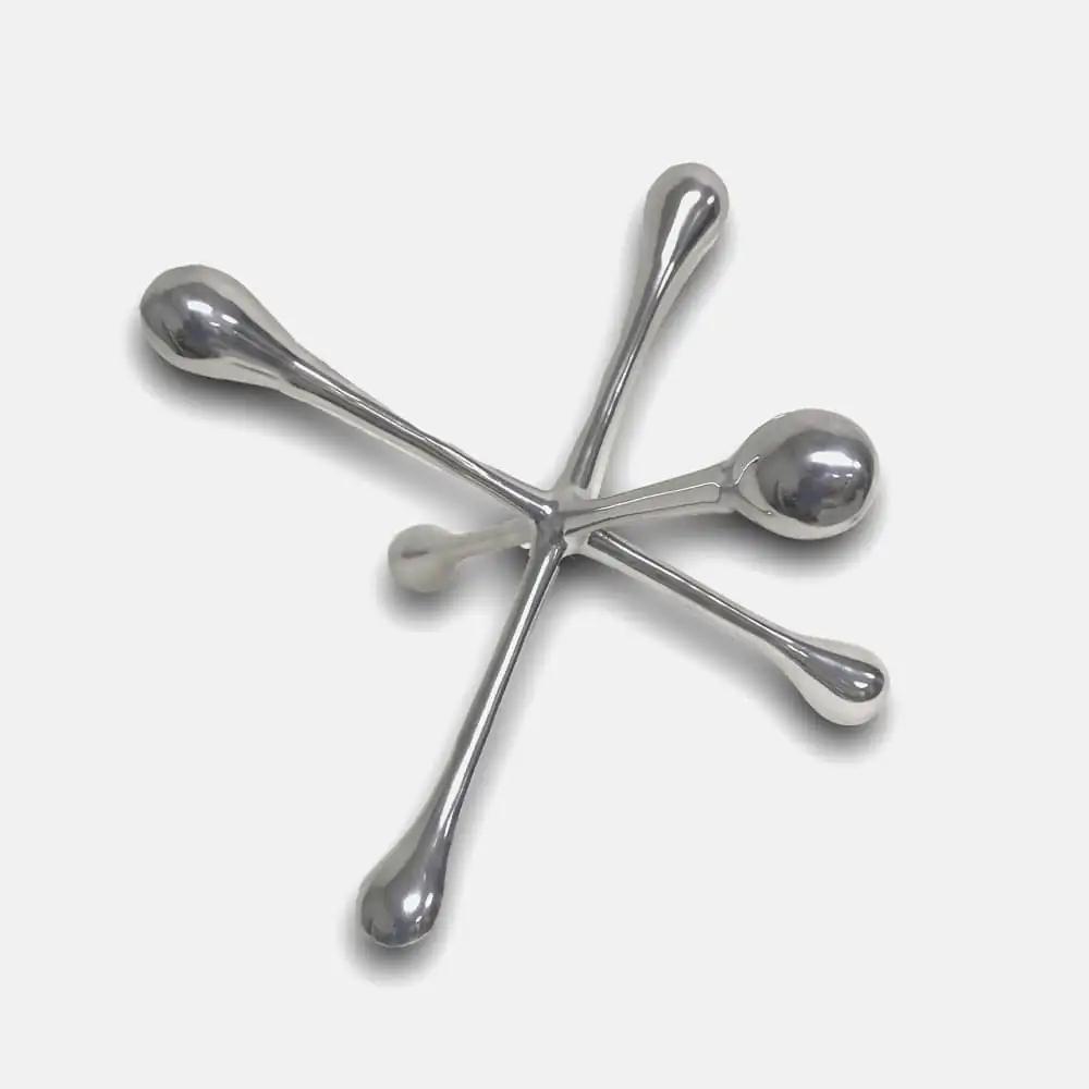 12" Silver Finish Extra Large Decorative Jack - Homeroots