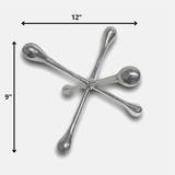 12" Silver Finish Extra Large Decorative Jack - Homeroots - Flyclothing LLC